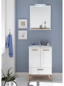 Fehér öntött márvány mosdókagyló 61x46 cm Set 923 - Pelipal