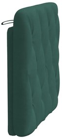 sötétzöld bársony fejtámla párna 90 cm