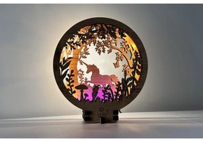 Li-Go 23568/DUB2 - LED fényerőszabályozható asztali dekoráció LED/12W/230V 20x22 cm tölgy