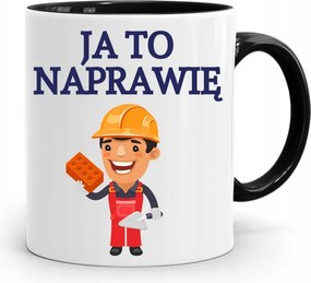 Bögre Fekete Építő Barkács Szakember Ajándék fényképes nyomtatással