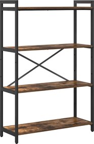 vidaXL Könyvespolc Füstölt tölgy 80 x 30 x 120 cm Faanyag