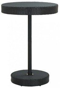 5 részes fekete polyrattan kerti bárszett