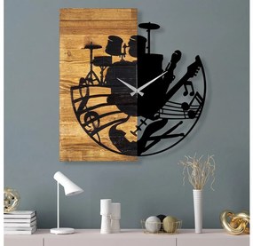 Fali óra 60x58 cm, 1xAA, fa/fém kivitel