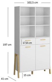 Regál Berry 2D2S (fehér). 1052764