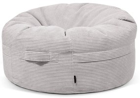 Világosszürke kordbársony babzsákfotel Roll 105 – SLOWDOWN