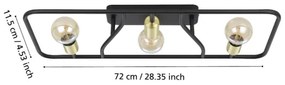 Eglo 900367 - Mennyezeti lámpa MESSINARO 3xE27/40W/230V