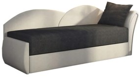 AGA kinyitható kanapé, 200x80x75 cm, fekete + szürke, (alova 04/alova10), jobbos