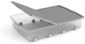 W box ágy alatti tárolódoboz XL transzparens/szürke 79x58x17cm szürke tetős