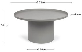 Fém kerek tárolóasztal ø 72 cm Fleksa – Kave Home