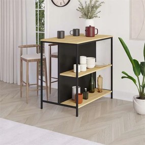 Houseland Detroit bárasztal, zafír tölgy/fekete