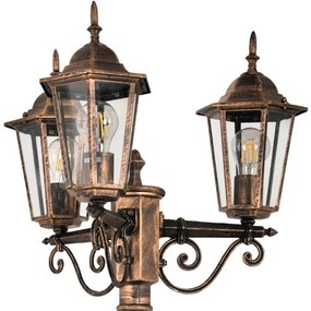 Kültéri lámpa 3xE27/20W/230V IP43 2,58 m patina kivitelben