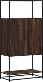 vidaXL Magastábla barna tölgy 68x35x139 cm műanyag fa és fém