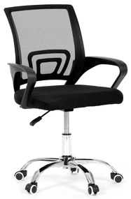 Scaun pivotant de birou / Scaun de studiu în negru. Office103 Junior.
