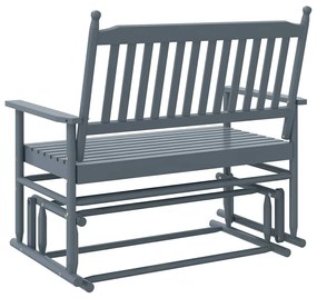szürke tömör nyárfa hintapad 118 x 70 x 104,5 cm