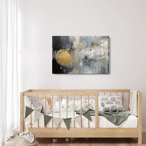 Kép - Absztrakció arany golyóval (90x60 cm)