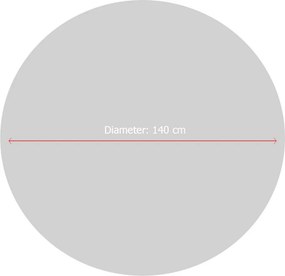 Szőnyeg, rózsaszín, Ø140 cm