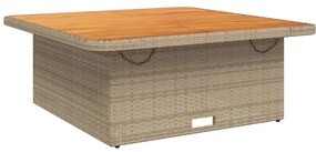 4 részes bézs polyrattan kerti étkezőgarnitúra párnákkal