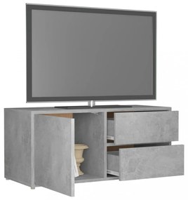 betonszürke szerelt fa TV-szekrény 80 x 34 x 36 cm