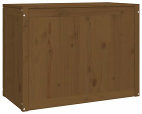 mézbarna tömör fenyőfa szennyestartó láda 88,5 x 44 x 66 cm