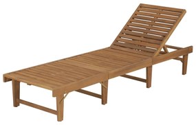 vidaXL összecsukható tömör akácfa napozóágy