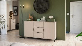 Mazzoni LANA W-50 vitrines szekrény Bézs (Pezsgő) - 1 AJTÓS FIÓKOS VITRINES SZEKRÉNY