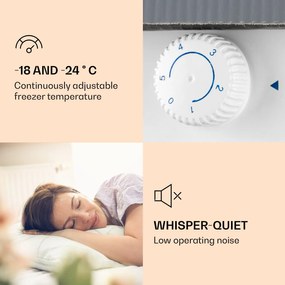 Klarstein Garfield, fagyasztó, fagyasztórekesz, 35 l, 65 W, 4 csillagos, 2 szintes