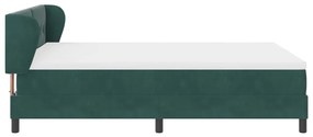 Boxspring Ágy Matrac Ezüst Zöld 140x200 cm Bársony