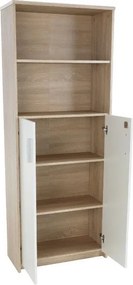 Irattartó zárható szekrénnyel, sonoma tölgy/fehér, JOHAN 2 NEW 10