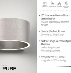 Paul Neuhaus modern fali lámpa pure clipse eloxált alumínium pln8561-95