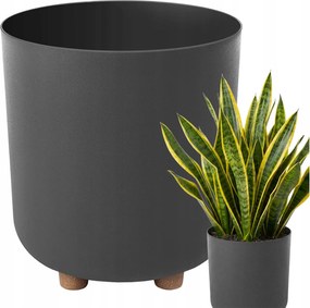 Virágtartó Álló Kerti Virágtartó Lábakkal Virágágyás Terasz Erkély Henger 27,5