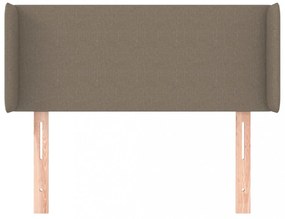 tópszínű szövet fejtámla szárnyakkal 103x16x78/88 cm