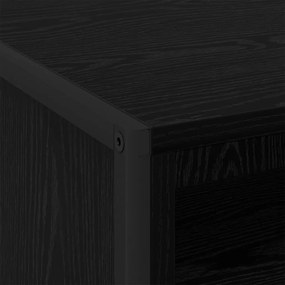 vidaXL Éjjeli asztal 2 pcs Fekete tölgy 50 x 39,5 x 50 cm Faanyag