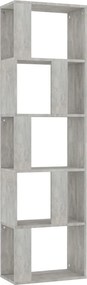 vidaXL betonszürke szerelt fa könyvszekrény/térelválasztó 45x24x159 cm