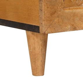 Dohányzóasztal Világosbarna 100 x 54 x 40 cm tömör mangófa