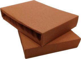 Jersey tégla lepedő TiaHome - 140x200cm