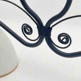 Csillár láncon RETRO 2xE27/60W/230V matt fekete