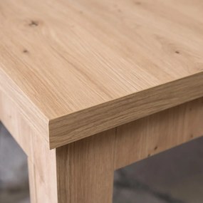 Kihúzható étkezőasztal 120–160 cm méretben, artisan tölgy színben SKUBI