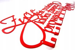 Ruhaakasztó fali kabátok előszoba kulcsok lengyel felirattal