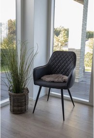 Báránybőr, műbőr, ülőpárna Ø35 cm, Krém Színű