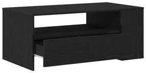 Fekete Tölgy Kávézó Asztal 102x55x43.5 cm Mérnöki Fából Készült