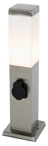 Modern kültéri lámpa 45 cm acél foglalattal IP44 - Malios