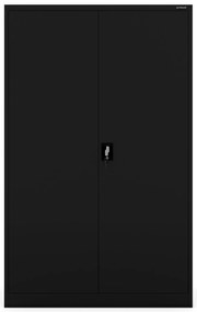 JAN II irodai, irattartó fémszekrény, 1150 x 1850 x 400 mm, fekete