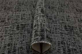 Hurkos Szőnyeg Fekete Grafit Rács Nappaliba Filc Traffic 200x250 cm