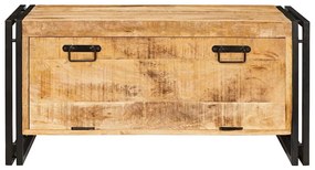 Cipőszekrény polcokkal Barna 90 x 38 x 45 cm tömör mangófa
