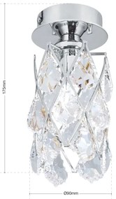 Orion - RITA mennyezeti lámpatest 1xG9/40W/230V, Ø 9 cm, fényes króm