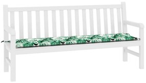 Kerti pad párna Virágos Zöld 180 x 50 x 4 cm Oxford szövet