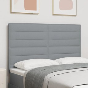 LED Fejvég Vonalkázott Dizájn Világosszürke 72 cm Szövet
