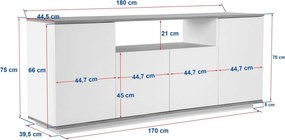 Arista - White, Cadiz Oak
