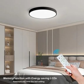 Immax NEO 07249L-LED Dimmelhető lámpa SEMPLICI 48W/230V Wi-Fi Tuya black+ + távirányító