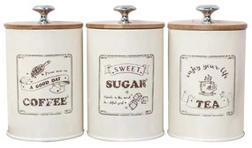 Tea-, cukor- és kávétartó doboz